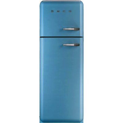 Smeg FAB30LFA 60cm 'Retro Style' Fridge Freezer in Pastel Blue with Left Hand Hinge